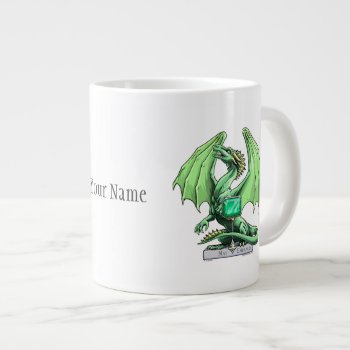 May's Birthstone Dragon: Emerald Giant Coffee Mug by critterwings at Zazzle