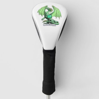 May's Birthstone Dragon: Emerald Golf Head Cover by critterwings at Zazzle