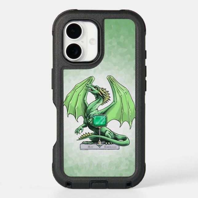 May's Birthstone Dragon: Emerald Otterbox Case (Back)