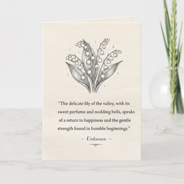 May's Lily of the Valley Card (Front)