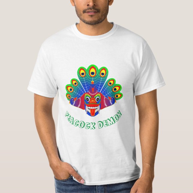 Mayura raksha (Sri Lanka peacock devil) design   T-Shirt (Front)