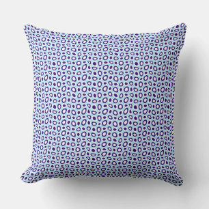 Maz Abstract Teardrops Navy Sky Blue White 2  Throw Pillow