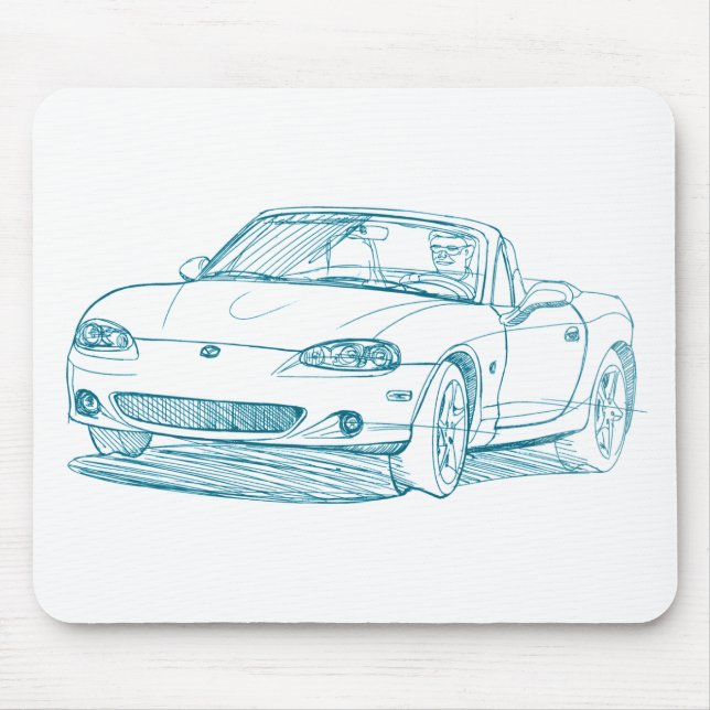 Maz Miata MX5 2nd gen Mouse Pad (Front)