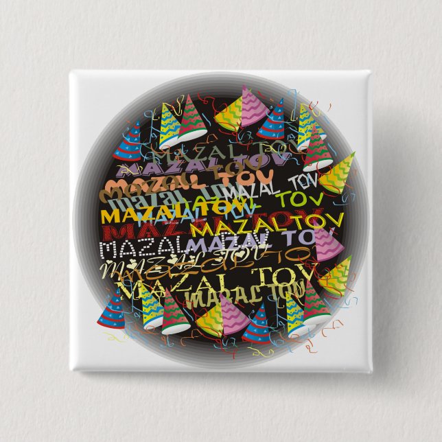 mazal tovs pinback button (Front)