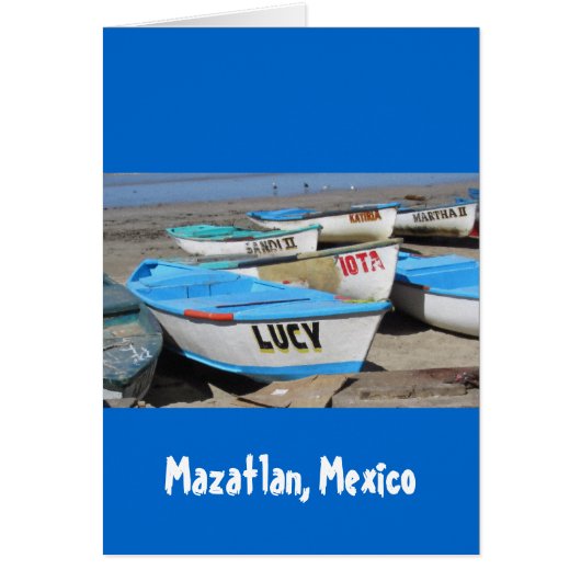 Mazatlan Fishing Boats Cards (Front)