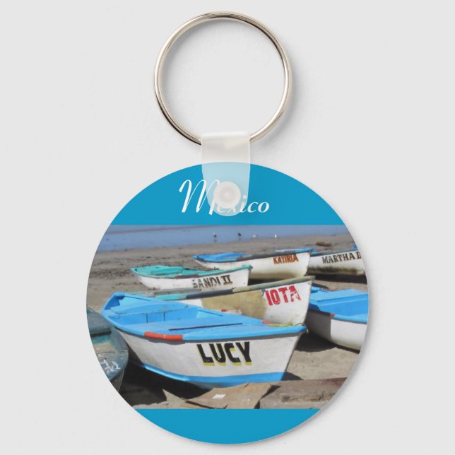 Mazatlan Fishing Boats Keychain (Front)
