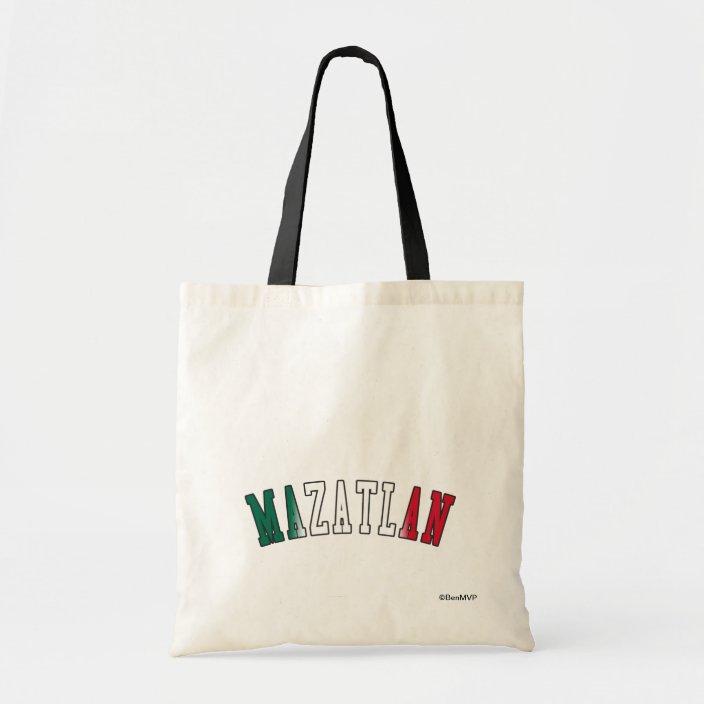 Mazatlan in Mexico National Flag Colors Bag