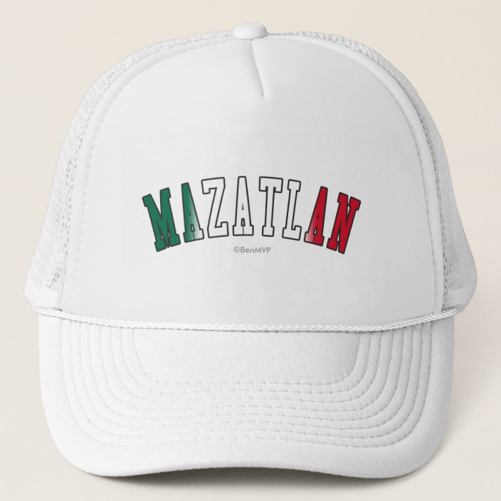 Mazatlan in Mexico National Flag Colors Hat