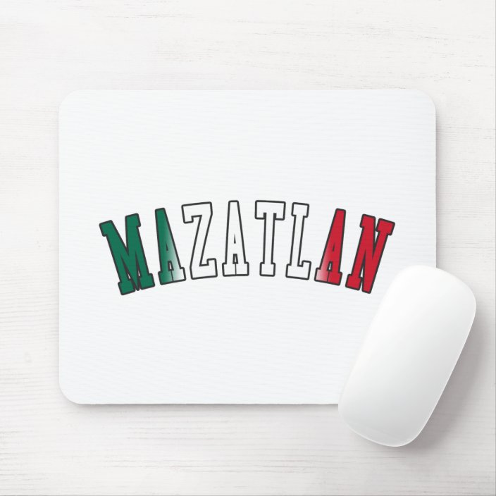 Mazatlan in Mexico National Flag Colors Mousepad