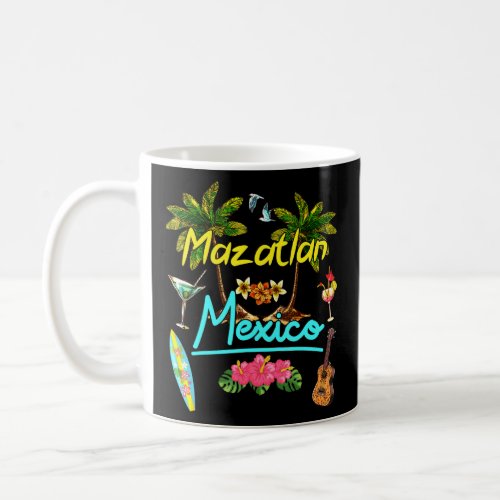 Mazatlan Mexico Beach Summer Palm Surf Sun Set Pal Coffee Mug