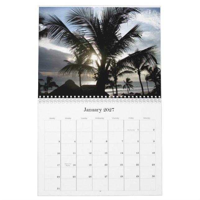 Mazatlan Mexico Calendar (Jan 2027)