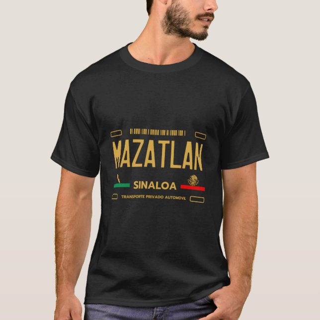 Mazatlan Sinaloa License Plate Aesthetic Mazatlan T-Shirt (Front)