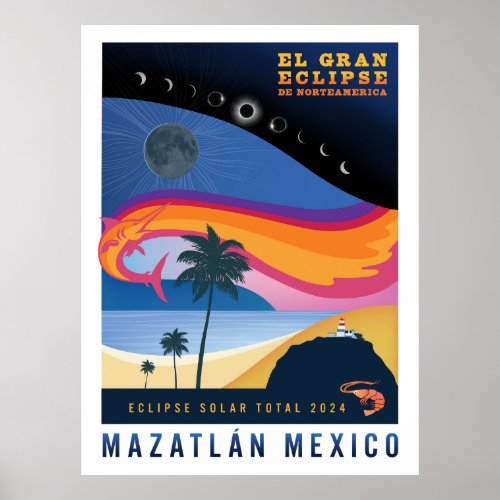 Mazatlan Solar Eclipse Poster