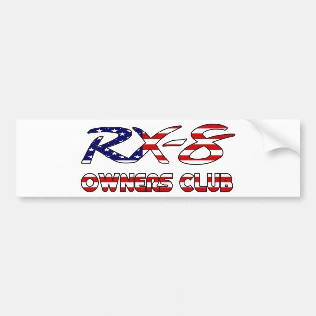 Mazda RX8 USA owners club Bumper Sticker (Front)