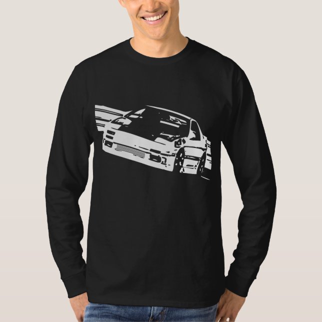 Mazda RX-7 FC3S Sideways Long Sleeve T-Shirt (Front)