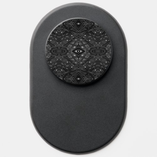 Maze Black Abstract Alcohol Ink Art PopSocket