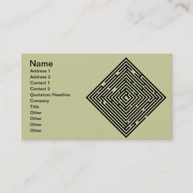 Maze Business card (Front)