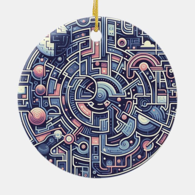 maze ceramic ornament (Back)
