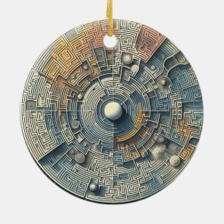 maze ceramic ornament