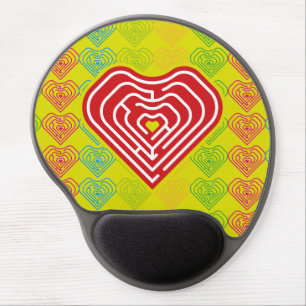 MAZE LOVE HEART BY MASANSER PIXELAT GEL MOUSE PAD