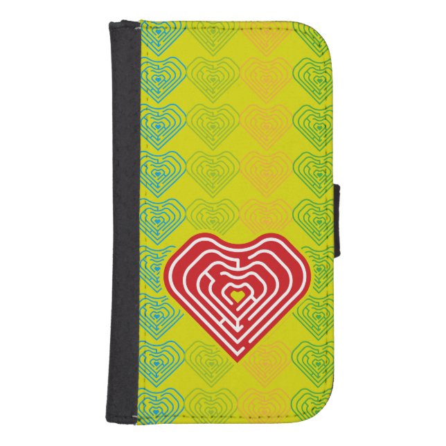 MAZE LOVE HEART BY MASANSER PIXELAT SAMSUNG GALAXY WALLET CASE (Front)