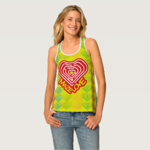 MAZE LOVE HEART BY MASANSER PIXELAT TANK TOP