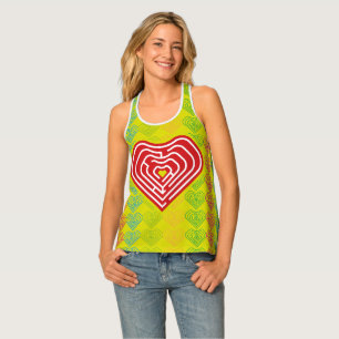 MAZE LOVE HEART BY MASANSER PIXELAT TANK TOP