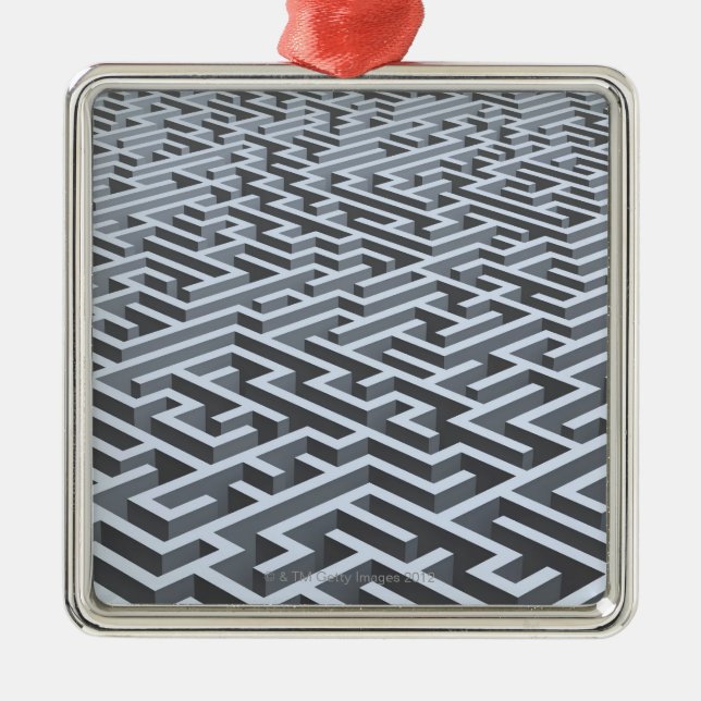 Maze Metal Ornament (Front)