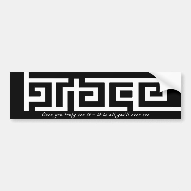 Maze of Grace Bumper Sticker (Front)