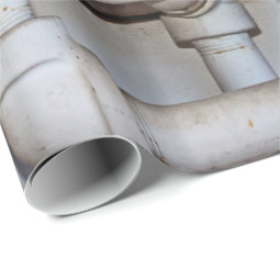 Maze of Metal Plumbing Pipes Wrapping Paper | Zazzle