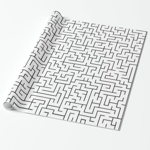 Maze pattern wrapping paper
