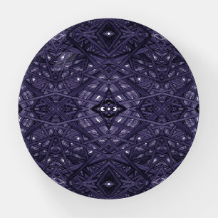 Maze Purple Abstract Alcohol Ink Art Paperweight