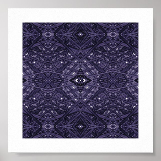 Maze Purple Abstract Alcohol Ink Art Poster (Front)