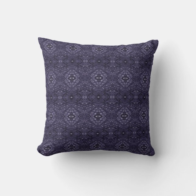 Maze Purple Abstract Alcohol Ink Art Throw Pillow (Front)