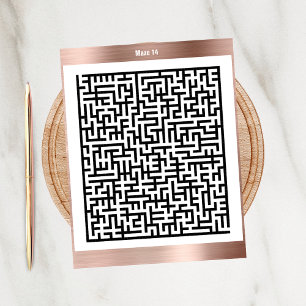 Maze Puzzle Fourteen Copper Activity Cards