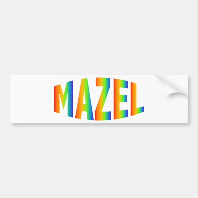 MAZEL BUMPER STICKER (Front)