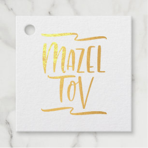 Mazel Tov Foil Favor Tags