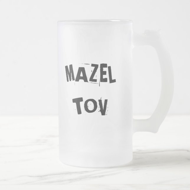 Mazel Tov Frosted Mug (Right)