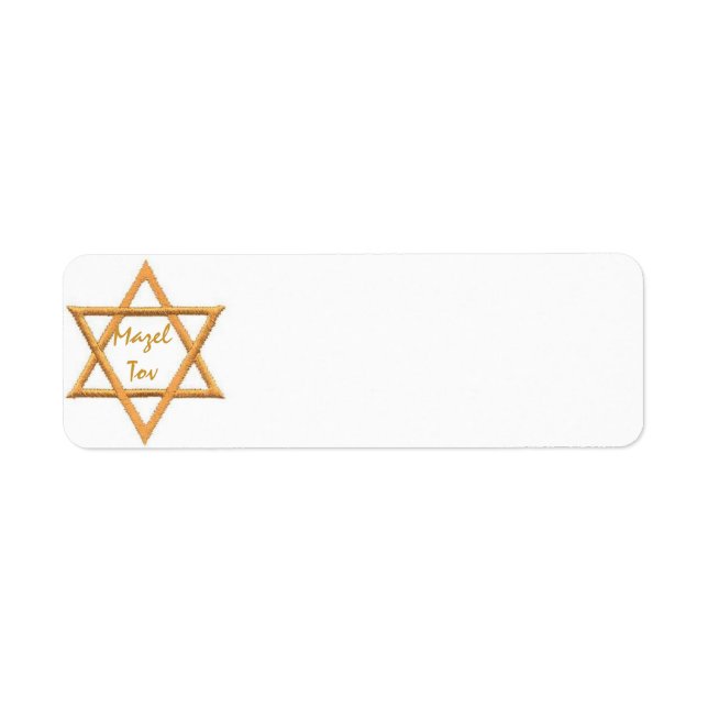 Mazel Tov/Good Luck Label (Front)