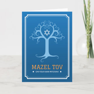 Mazel tov on your bar mitzvah tree of life card