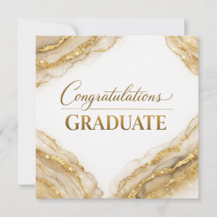 Mazel Tov on Your Graduation Card   Gold Agate