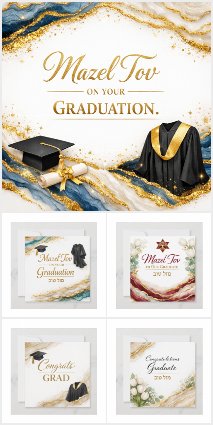 Mazel Tov on Your Graduation Greeting Cards