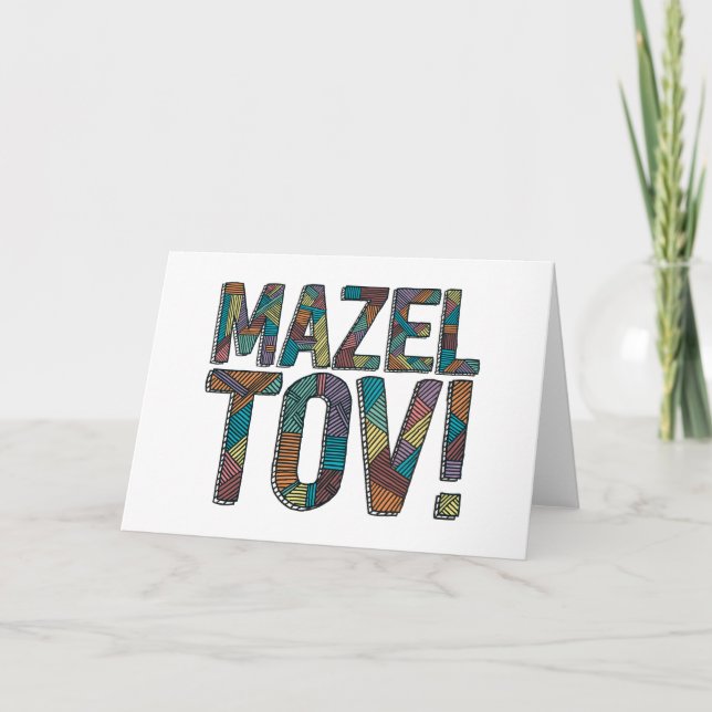 Mazel Tov Patchwork Multi Card (Front)