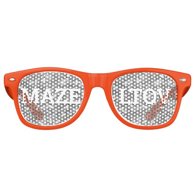 MAZEL TOV retro Shades / Fun Party Sunglasses (Front)