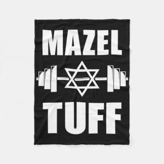 Mazel Tuff Funny Jewish Workout Fleece Blanket