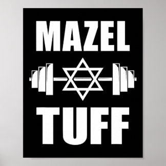 Mazel Tuff Funny Jewish Workout Poster
