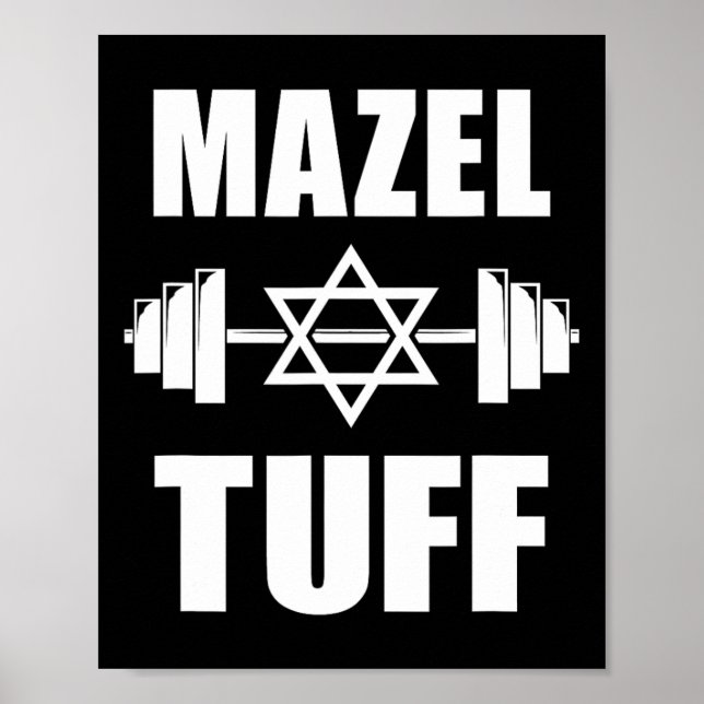 Mazel Tuff Funny Jewish Workout  Poster (Front)