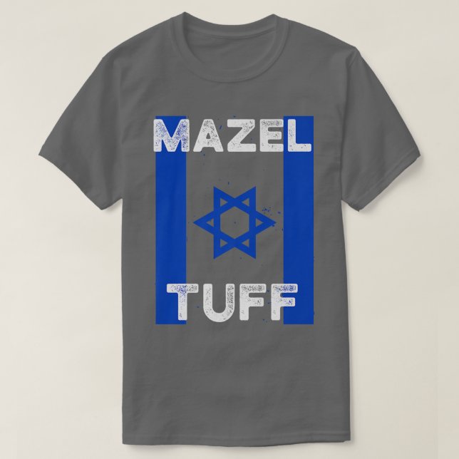 Mazel Tuff Strong Funny Jewish Work Out Gym Hanukk T-Shirt (Design Front)