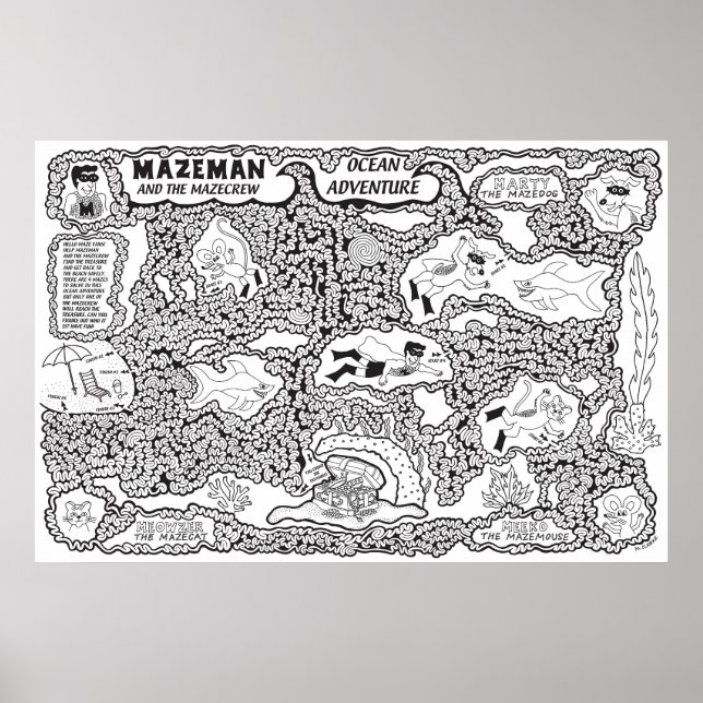 Mazeman Ocean Adventure Poster (Front)