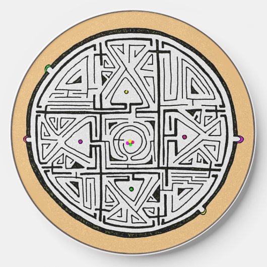 Mazes puzzle 4 entries wireless charger (Front)